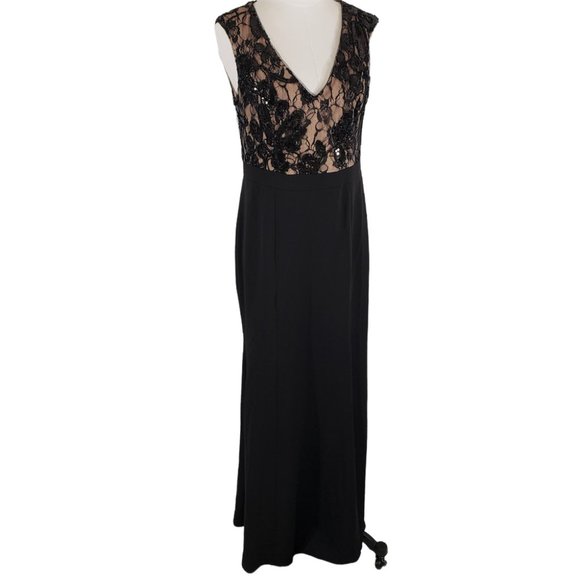 Adrianna Papell Dresses & Skirts - Stunning Adriana Papell Long Beaded Black Gown 12